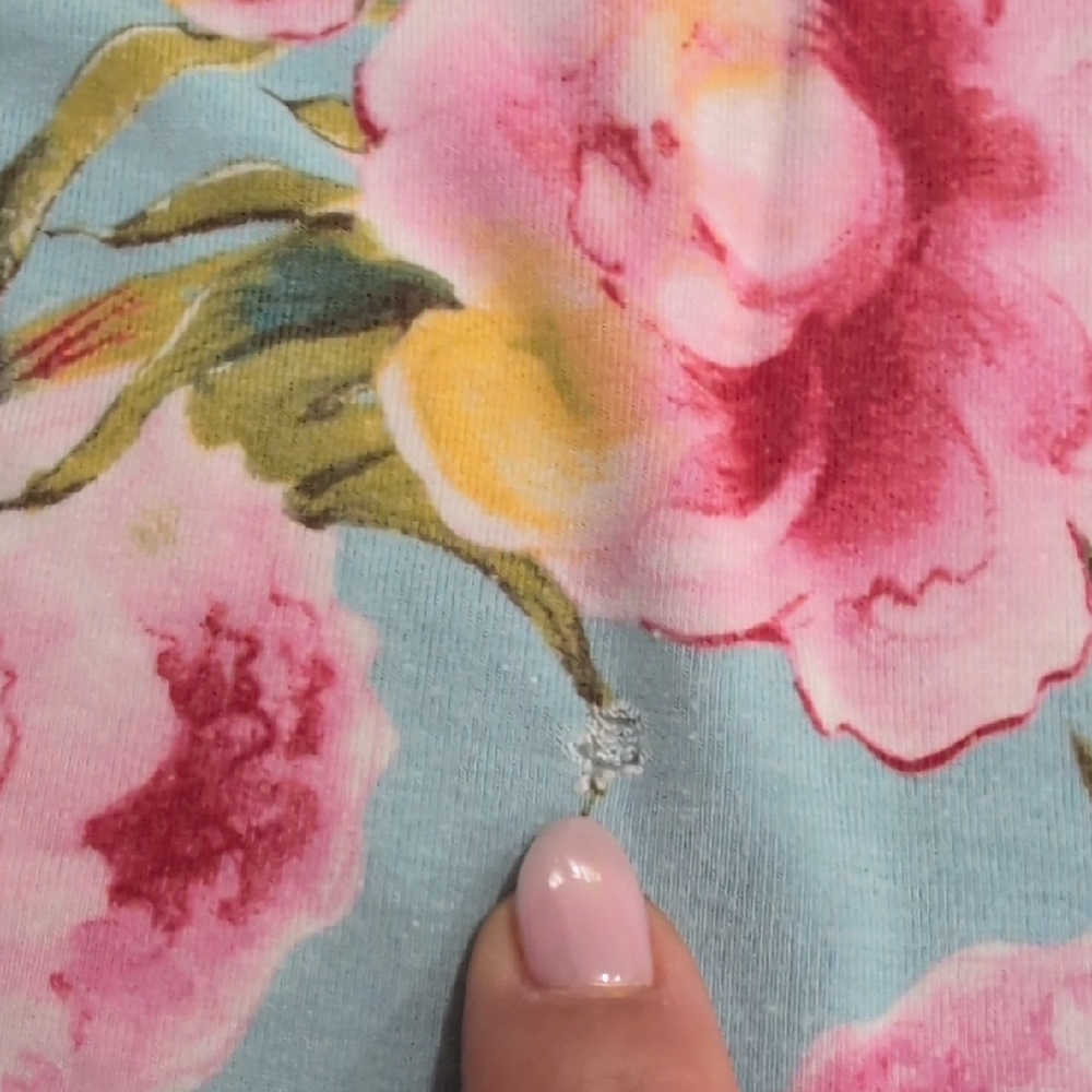 Posh Peanut Floral Pajama Set - Blue and Pink - Picture 5 of 12